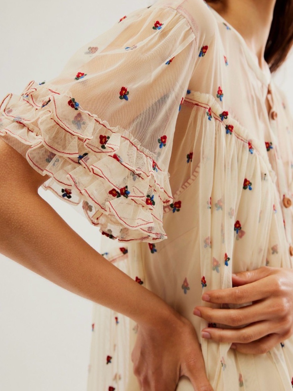 Free People “Folklore Frock” Mini Dress - Picture 10 of 11